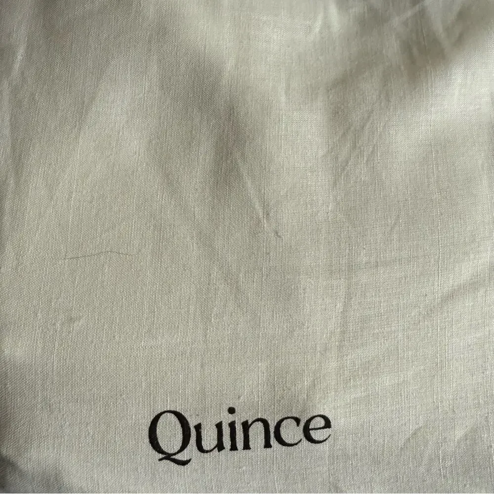 Quince European Linen Duvet Cover Set Ivory Size King/CalKing